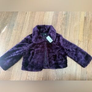 Forever 21 Kids Deep Purple Faux Fur Jacket